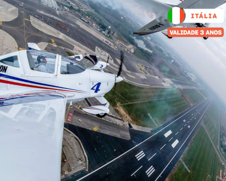 Experiência VIP: 1 Voo de Patrulha Aérea Civil com 4 Aeronaves - 2 Horas | 2 Pessoas | Roma