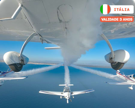 Experiência VIP: 1 Voo de Treino em Patrulha Aérea Civil com 4 Aeronaves - 2 Horas | 3 Pessoas | Roma