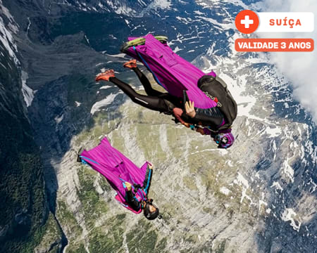 Experiência VIP: Salto Tandem de Wingsuit a 5000m de Altitude nos Alpes Suíços | 1 ou 2 Pessoas