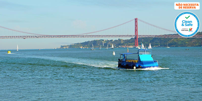 Bilhete de 24 Horas em Cruzeiro Turístico no Tejo | Hop On Hop Off - Lisboat | Criança ou Adulto