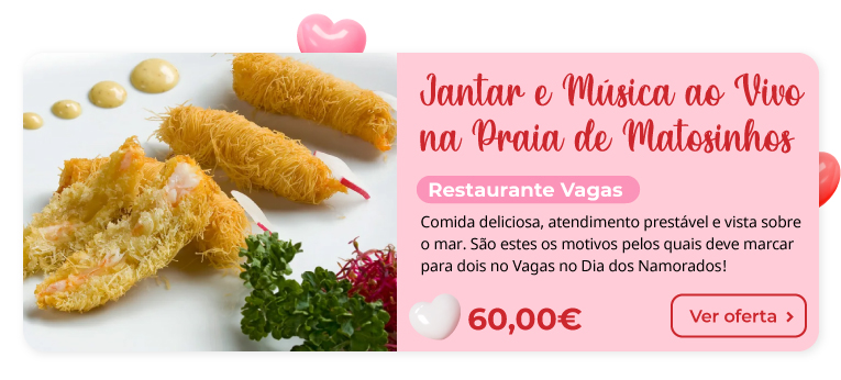 Jantar e Música ao Vivo na Praia de Matosinhos