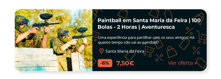 Paintball em Santa Maria da Feira 2 Horas | 100 Bolas | Aventuresca