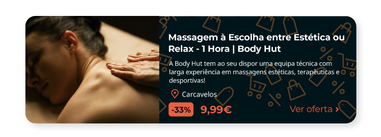 Massagem à Escolha entre Estética ou Relax - 1 Hora | Body Hut - Carcavelos