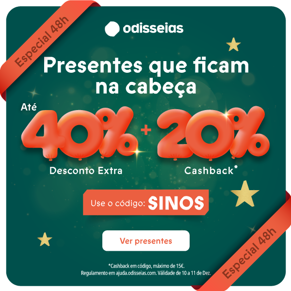 Último dia! Até -40% extra + 5% cashback com código GIFTS