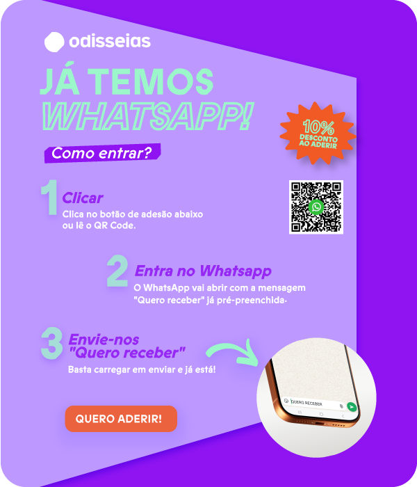 Já temos Whatsapp! Inscreva-se