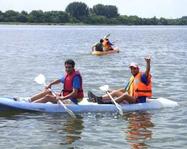 Canoagem no Estuário do Tejo - 2 Adultos + 1 Criança | Tagus Natura Canoagem no Estuário do Tejo - 2 Adultos + 1 Criança | Tagus Natura