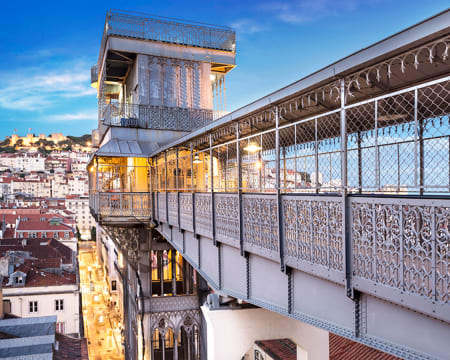Visita Virtual ao Miradouro do Elevador de Santa Justa Visita Virtual ao Miradouro do Elevador de Santa Justa