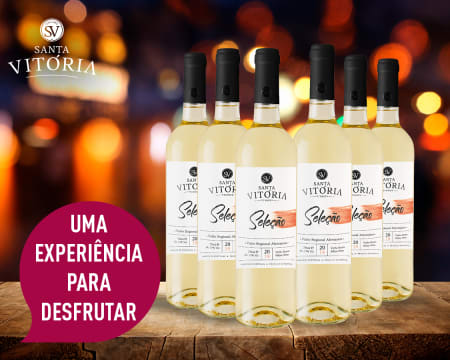 6 Garrafas de Vinho Santa Vitória Seleção Branco | Entrega Grátis em Casa 6 Garrafas de Vinho Santa Vitória Seleção Branco | Entrega Grátis em Casa