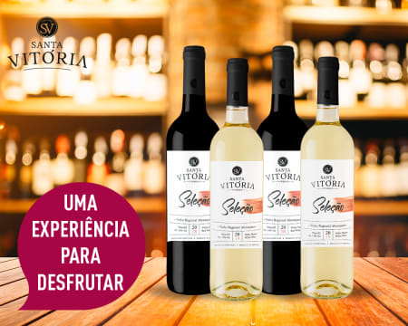6 Garrafas de Vinho Santa Vitória Seleção Tinto & Branco | Entrega Grátis em Casa 6 Garrafas de Vinho Santa Vitória Seleção Tinto & Branco | Entrega Grátis em Casa