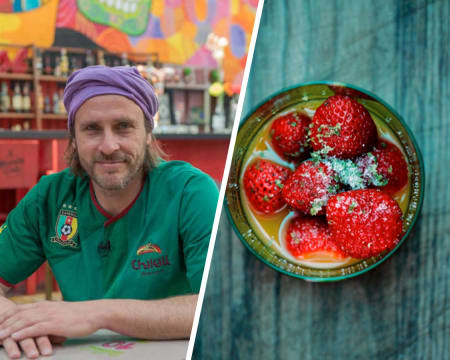 Receitas Práticas by Chef Chakall | Morangos em Sumo de Manga, Raspas de Lima e Gengibre Receitas Práticas by Chef Chakall | Morangos em Sumo de Manga, Raspas de Lima e Gengibre