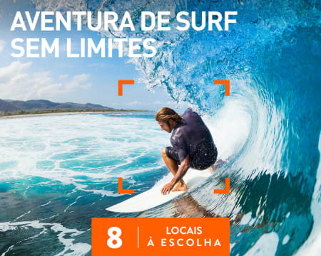 Aventura de Surf Sem Limites | 8 Locais à Escolha