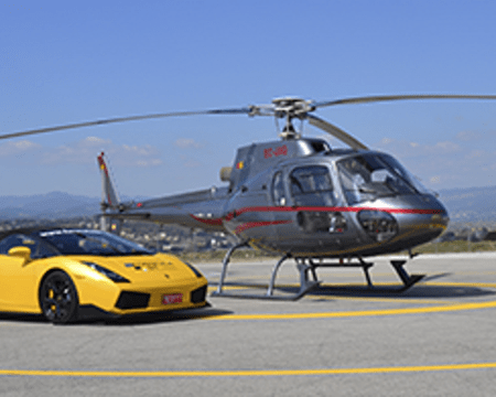 Condução de um Ferrari F458 Itália + Voo de Helicóptero no Circuito da Catalunha Condução de um Ferrari F458 Itália + Voo de Helicóptero no Circuito da Catalunha