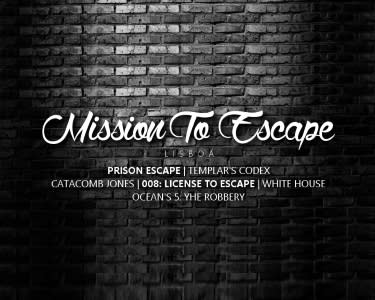 1 Jogo para Até 5 Pessoas - 6 Escape Rooms à Escolha | Mission to Escape 1 Jogo para Até 5 Pessoas - 6 Escape Rooms à Escolha | Mission to Escape