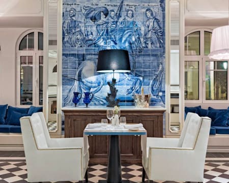 Hotel H10 Duque de Loulé | Jantar Mediterrâneo a Dois no Restaurante Azul e Branco Hotel H10 Duque de Loulé | Jantar Mediterrâneo a Dois no Restaurante Azul e Branco