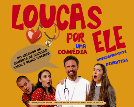Bilhetes «Loucas por Ele» | Uma Comédia Divertida a Não Perder | Auditório do Museu da Farmácia - Chiado Bilhetes «Loucas por Ele» | Uma Comédia Divertida a Não Perder | Auditório do Museu da Farmácia - Chiado