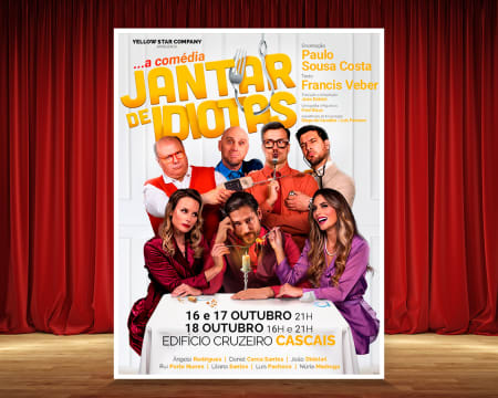 «Jantar de Idiotas» na Academia de Artes do Estoril | Bilhetes para um Espetáculo Hilariante! Cascais