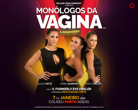 Bilhetes para o Espetáculo «Monólogos da Vagina» | 7 de Janeiro | Coliseu Porto AGEAS