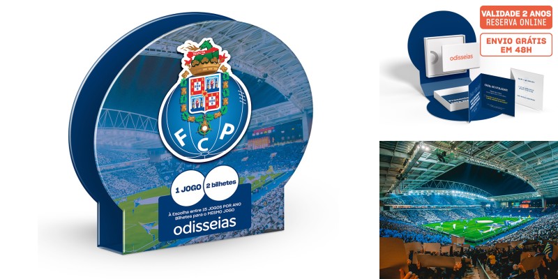 Pack Presente Odisseias - Futebol Clube do Porto, Bilhetes para Jogo