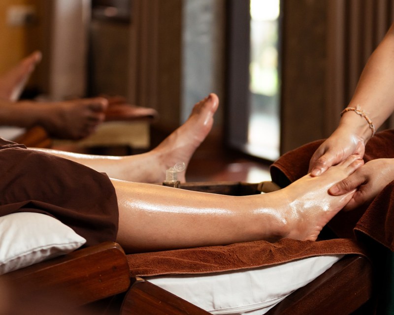 Relaxing Foot Massage in a professional spa environment