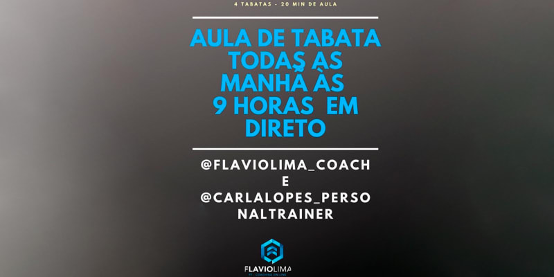 Fique em Forma com as Aulas de Tabata do Personal Trainer Flávio Lima! Fique em Forma com as Aulas de Tabata do Personal Trainer Flávio Lima!