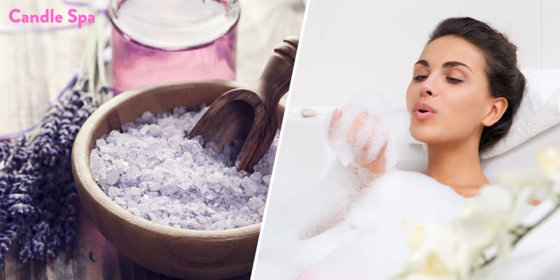 Receitas Caseiras de Esfoliante Relaxante e Sais de Banho Relaxantes | Candle Spa Receitas Caseiras de Esfoliante Relaxante e Sais de Banho Relaxantes | Candle Spa