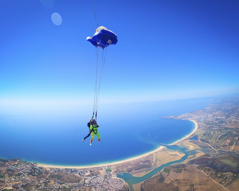 Tandem Skydive Salto de Paraquedas Algarve Cai 