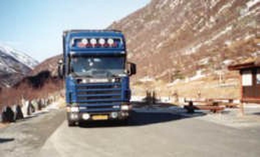 Scania v horském průsmyku