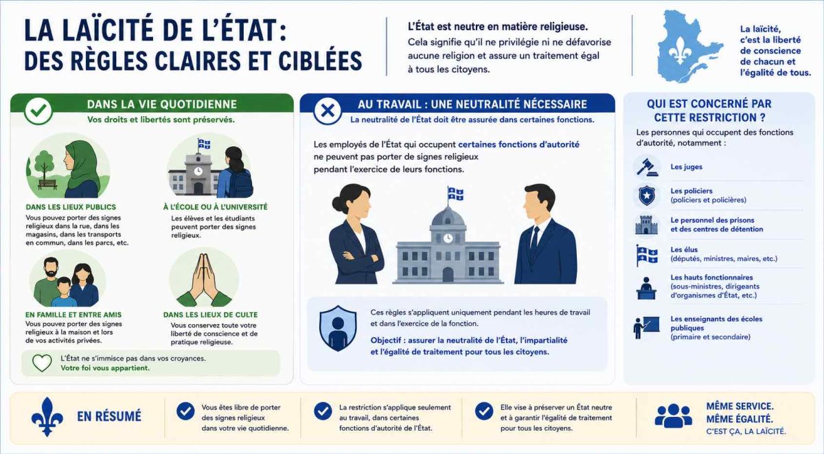 Religion, milieu de travail Québec laïcité neutralité