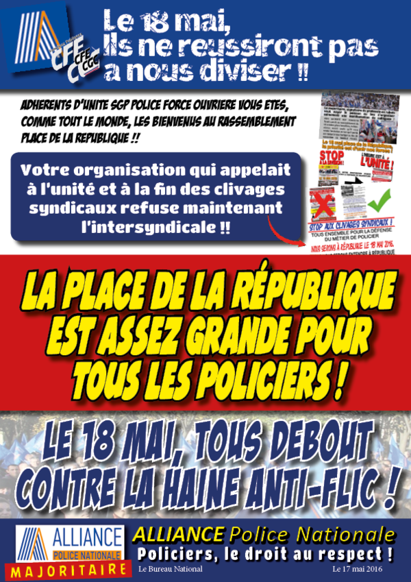 Alliance Police Nationale : comment se taper l'affiche