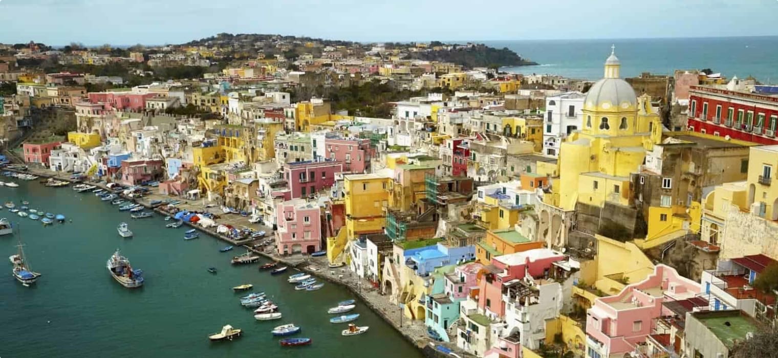 Ancient History of Southern Italy - Island Procida near Naples, Italy