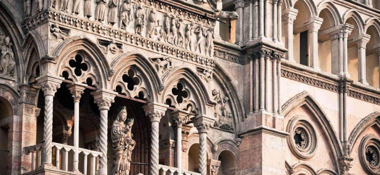 Italian renaissance, Cathedral of Ferrara in Italy