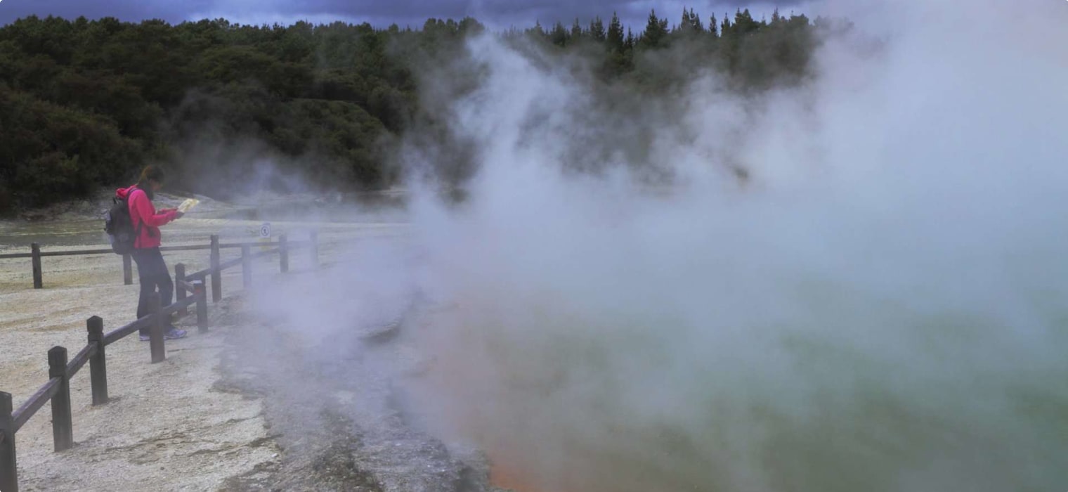 Rotorua, New Zealand, volcanic springs