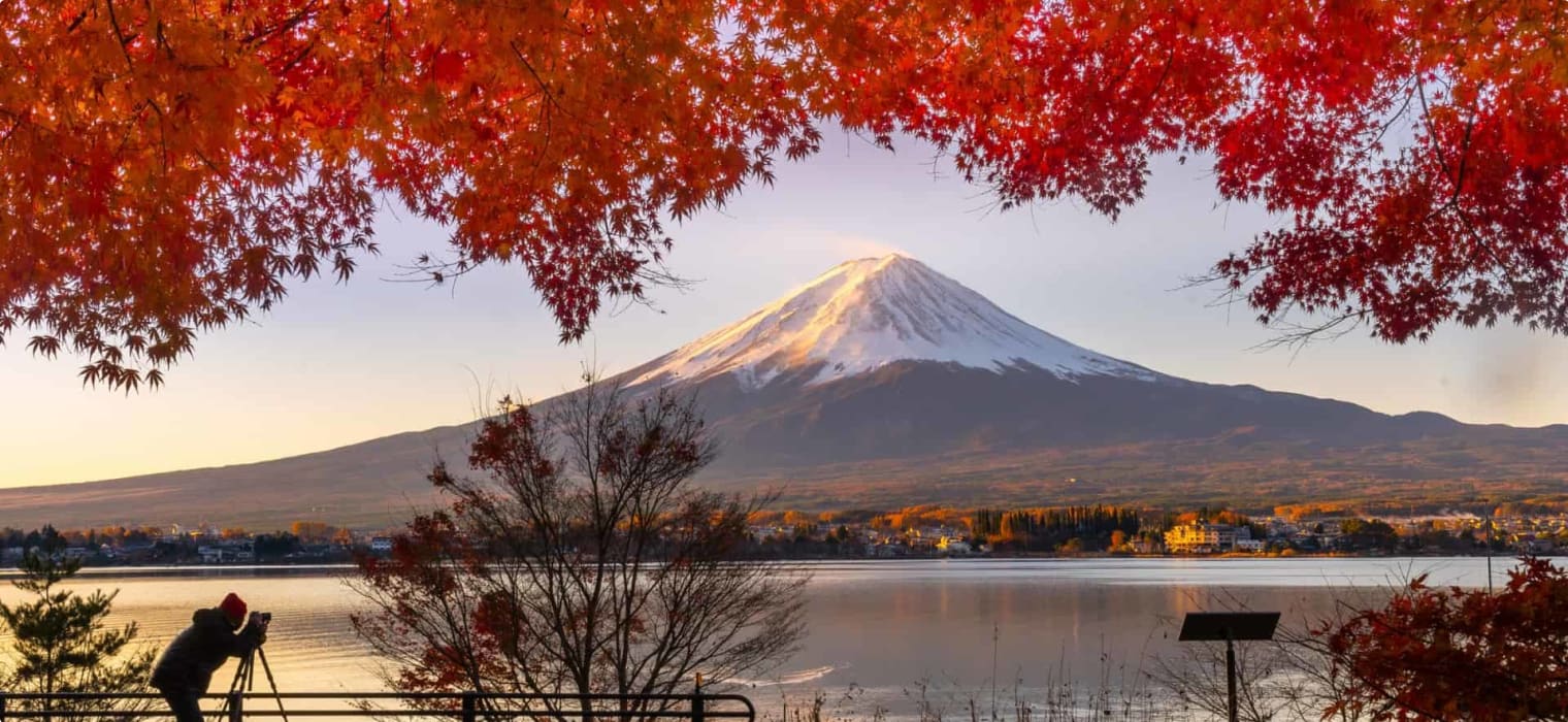 Mt Fuji in Autumn Japan