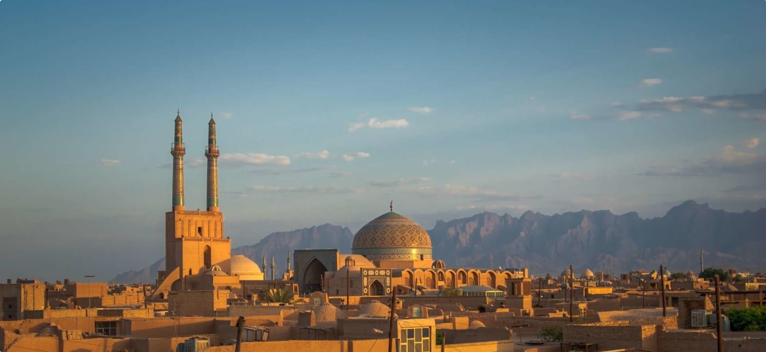 Yazd Iran towards the mountain