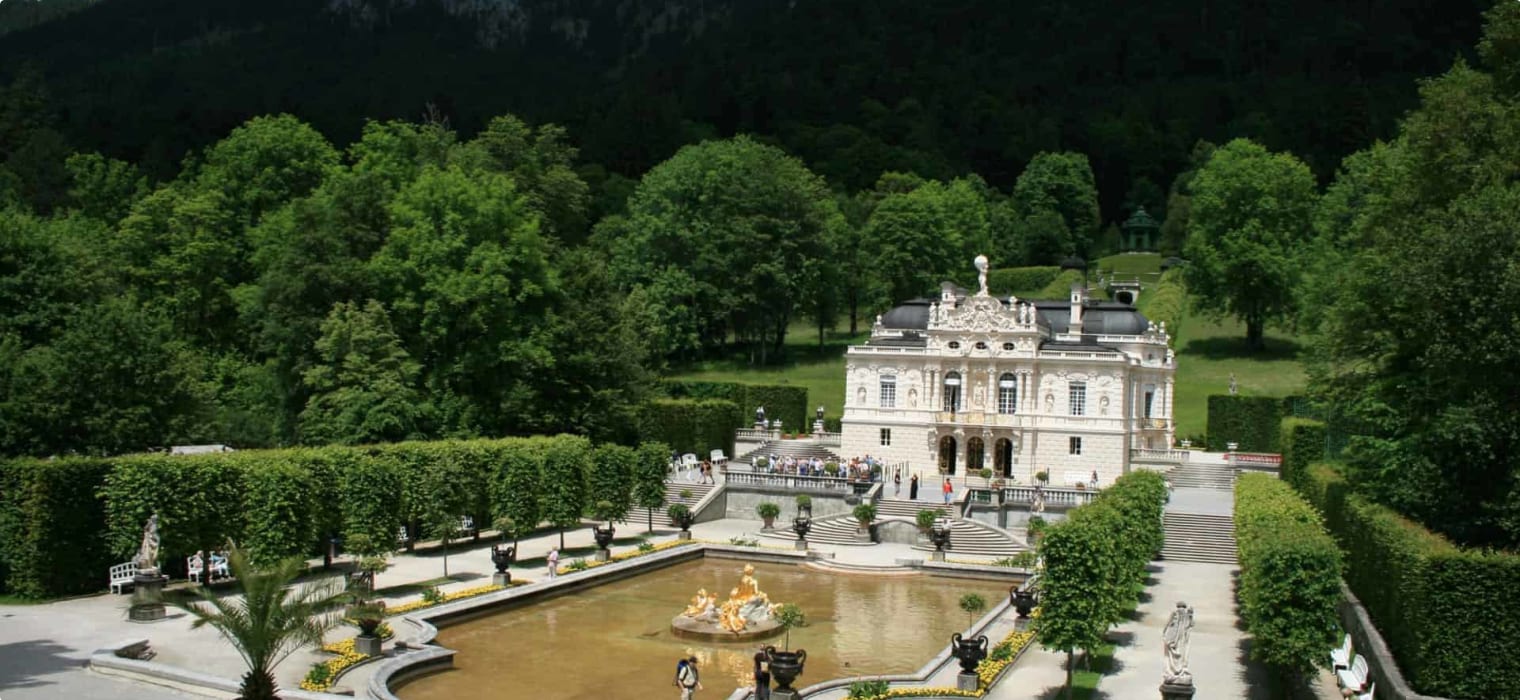 Linderhof Castle, Oberammergau, Germany, Bavaria, Ettal