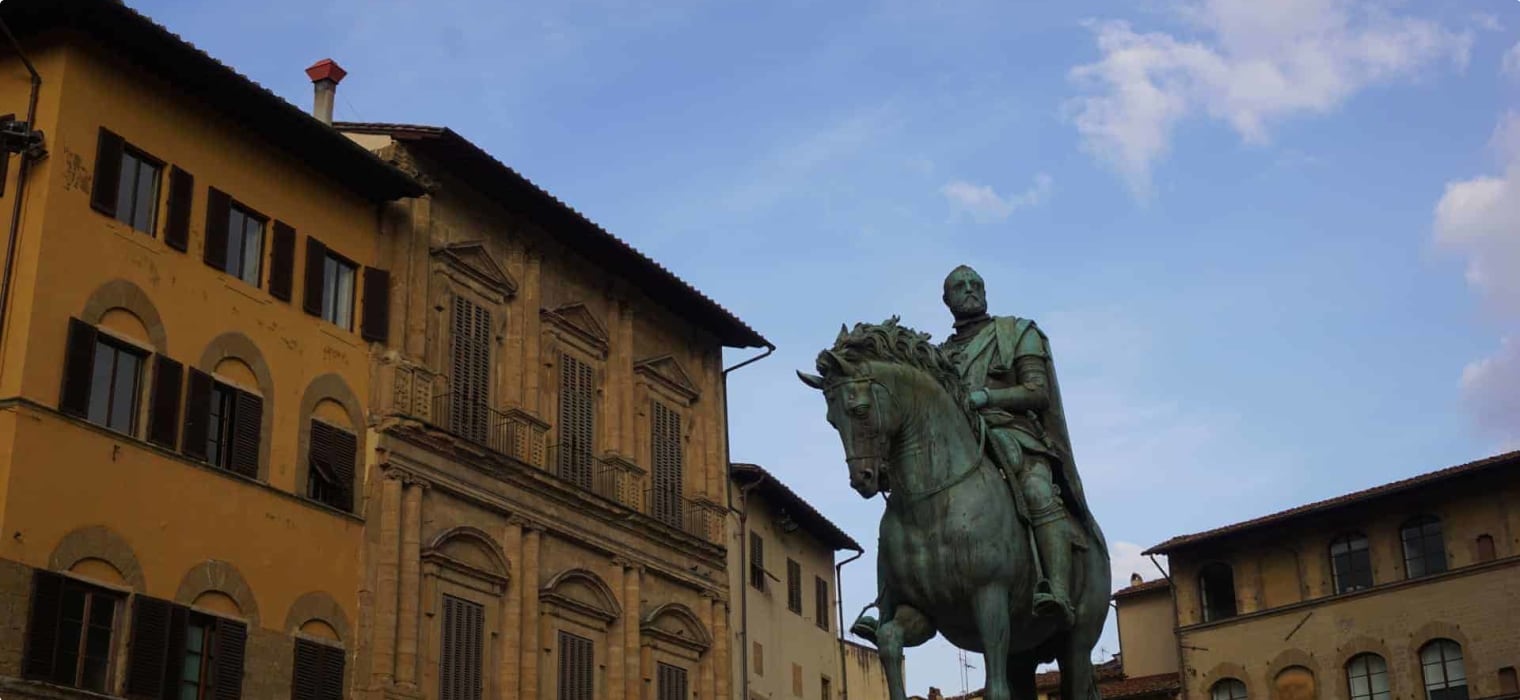 Statue of Cosimo I of Medici, in front of Palazzo Vecchio, Florence