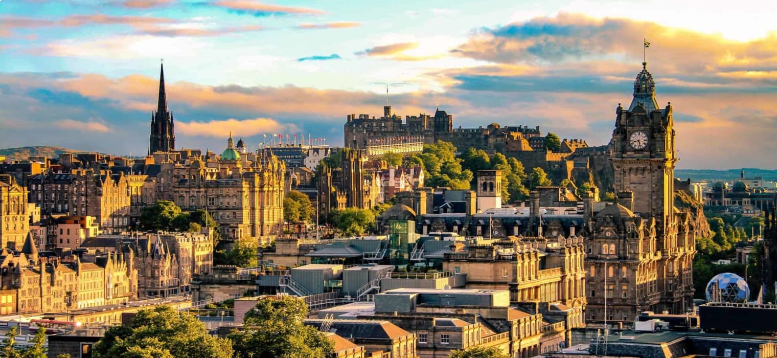 City of Edinburgh at dusk