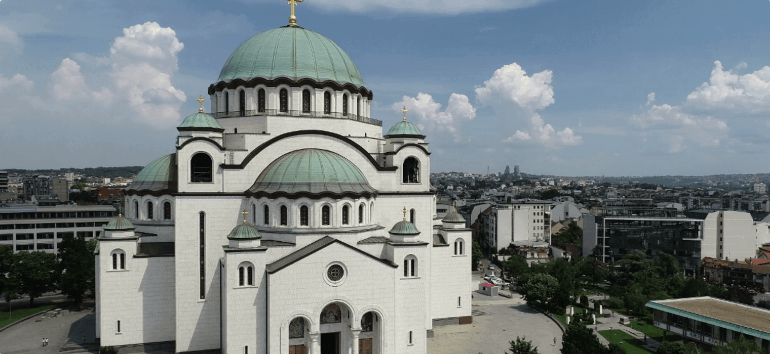 The Studenica monastery is a 12th century Serbian orthodox monastery located in Central Serbia.