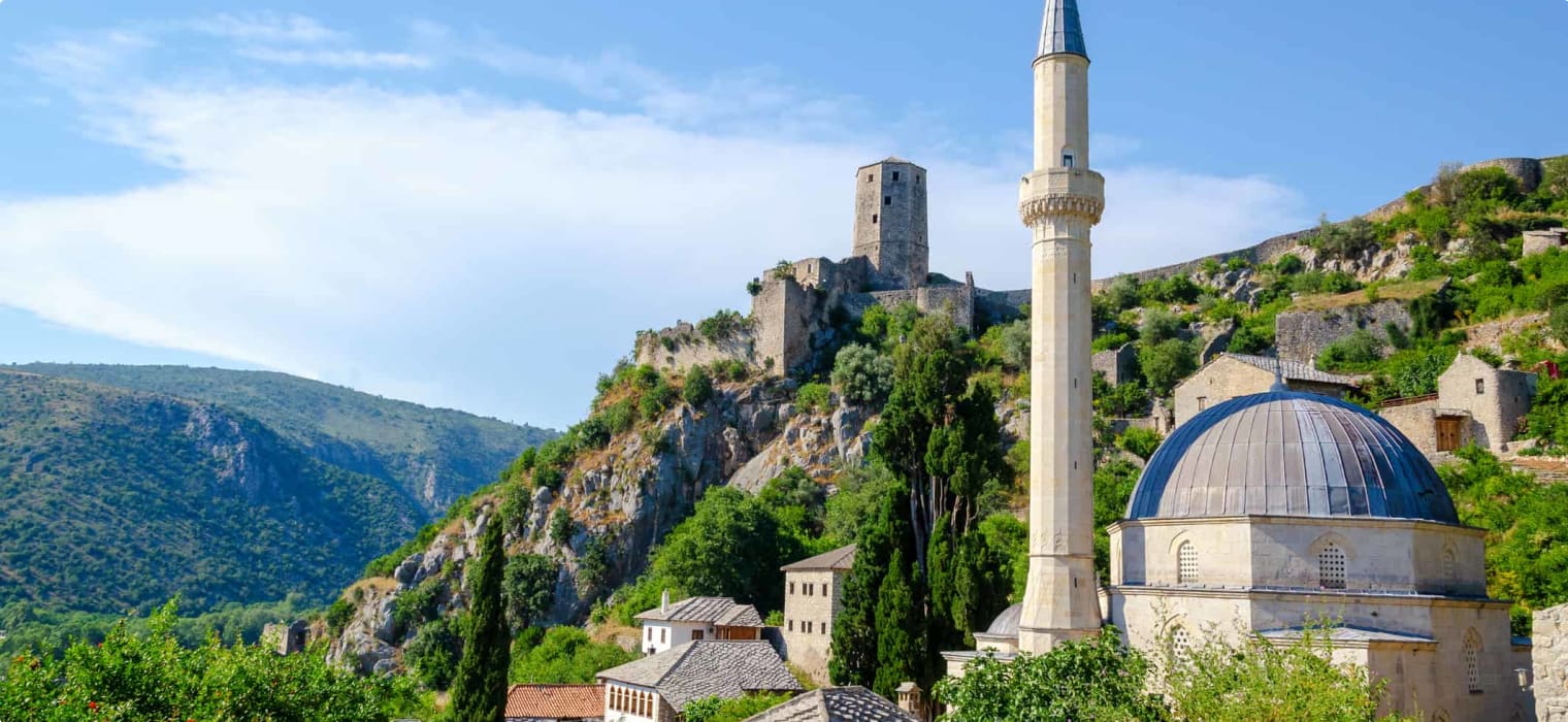 old ottoman village in Bosnia and Herzegovina on Neretva river