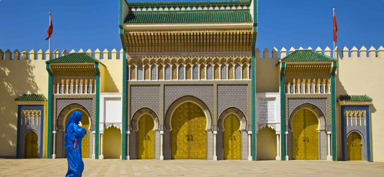 royal palace doors Fez Morocco