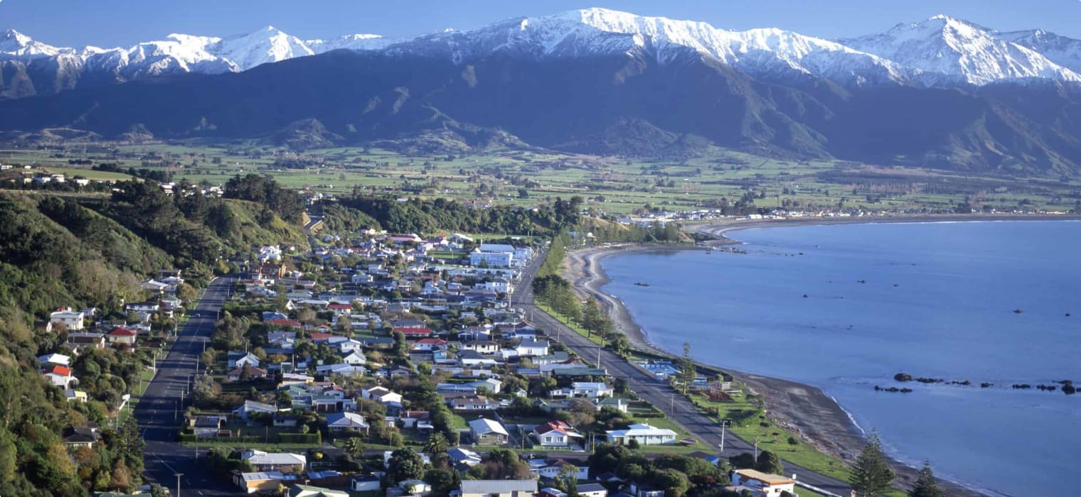 Kaikoura on the south island of New Zealand.