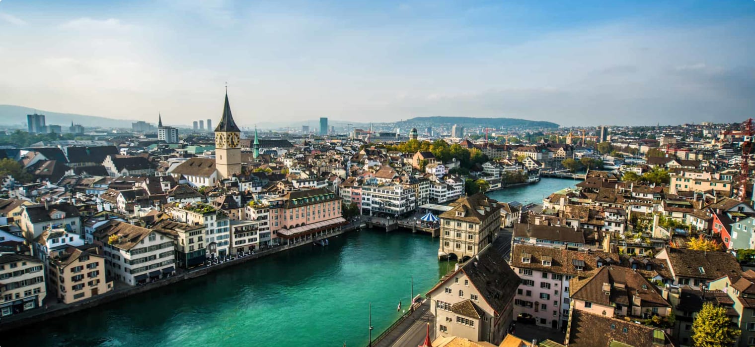 Aerial View Of Zurich, Switzerland