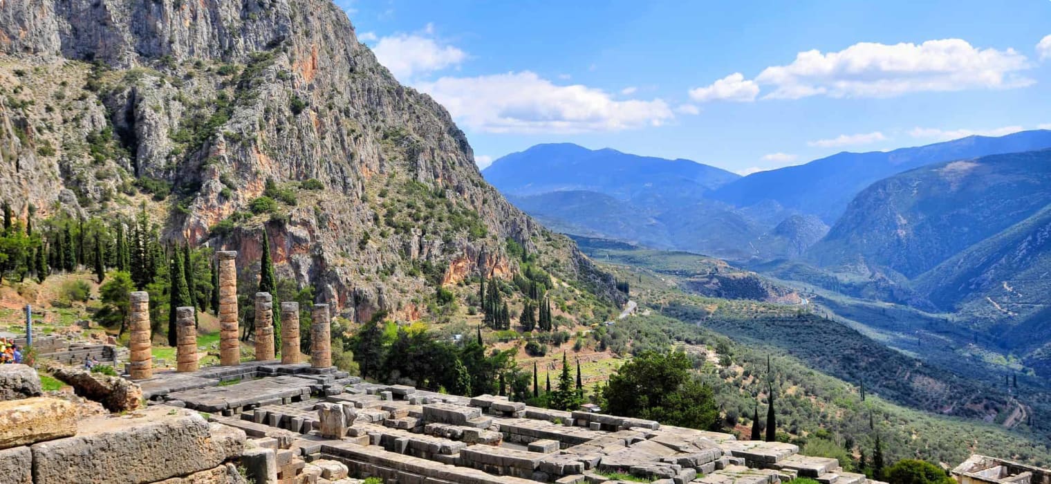 Delphi ruins in greece