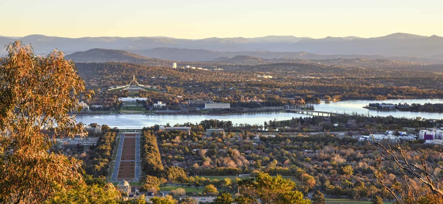 Sunset on Canberra