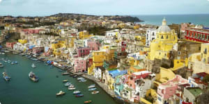 Ancient History of Southern Italy - Island Procida near Naples, Italy