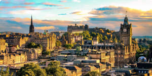 City of Edinburgh at dusk