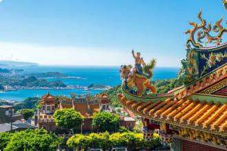 TitleTemple at Jiufen Old Street in Taipei