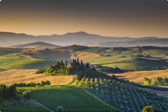 Tuscan morning in Val d'Orcia, Italy