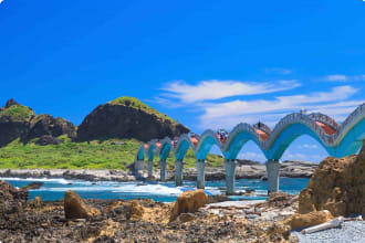 Curve bridge in Sanxiantai, Taiwan