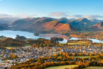 Keswick and Derwent Water, Lake District, England